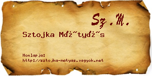 Sztojka Mátyás névjegykártya