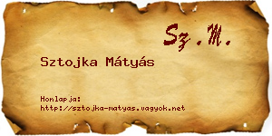 Sztojka Mátyás névjegykártya